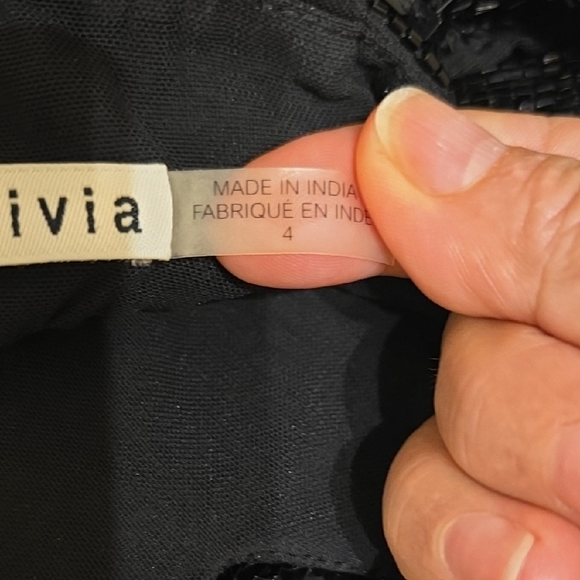 Alice + Olivia Sparkling Black Backless Dress - Picture 3 of 16